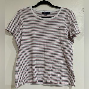 Tommy Hilfiger Women's Striped T-Shirt - Red, Blue, White
